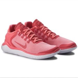 Nike Womens Free Run Sun Running Shoes Sz 9.5 Athletic Sea Coral Pink